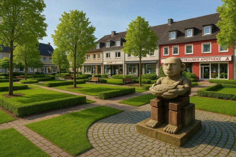Mögliche Umgestaltungsvariante zur Aufwertung des Königsborner Marktes